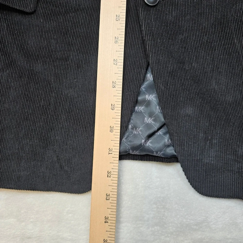 Michael Kors Corduroy Sport Coat Mens 46L 46 Black‎ Classic-Fit Stretch $295